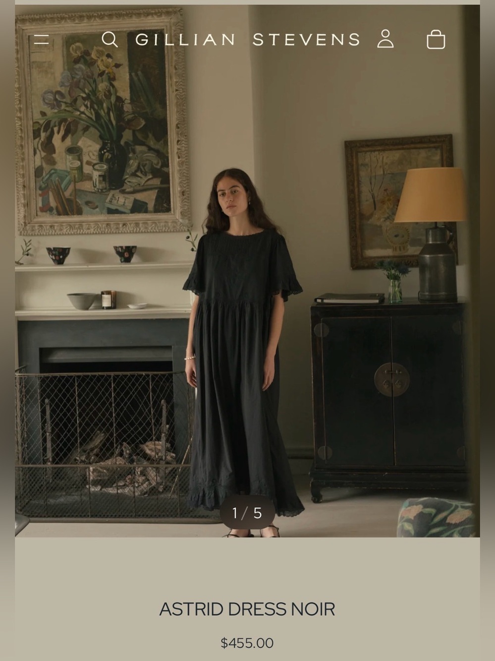Gillian Stevens Astrid Maxi Dress — Noir